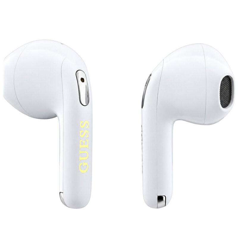 Casti Bluetooth TWS Guess Script Print, roz, GUTWSA15HETP