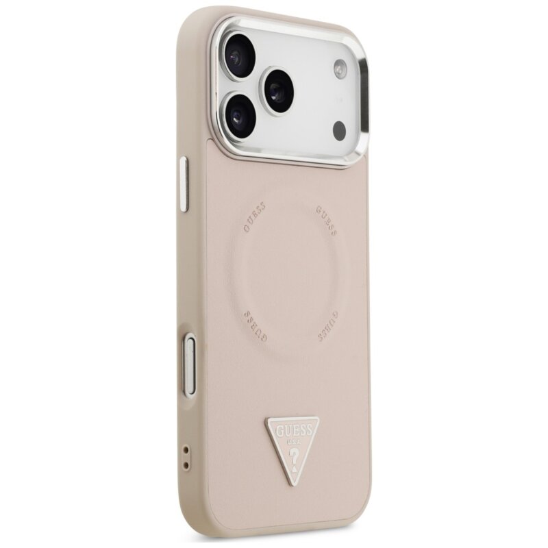 Husa originala Guess iPhone 18 Pro Max Hardcase Triangle Logo MagSafe, roz, GUHMP18XPSDTSCMP