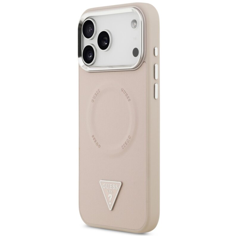 Husa originala Guess iPhone 18 Pro Max Hardcase Triangle Logo MagSafe, roz, GUHMP18XPSDTSCMP
