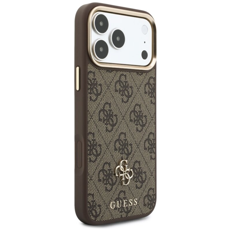 Husa originala Guess iPhone 18 Pro Hardcase 4G Cardslot MagSafe, maro, GUBPHCP18LP4SM44CW