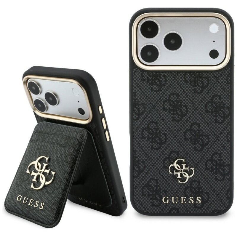 Husa originala Guess iPhone 18 Pro Hardcase 4G Cardslot MagSafe, negru, GUBPHCP18LP4SM44CK