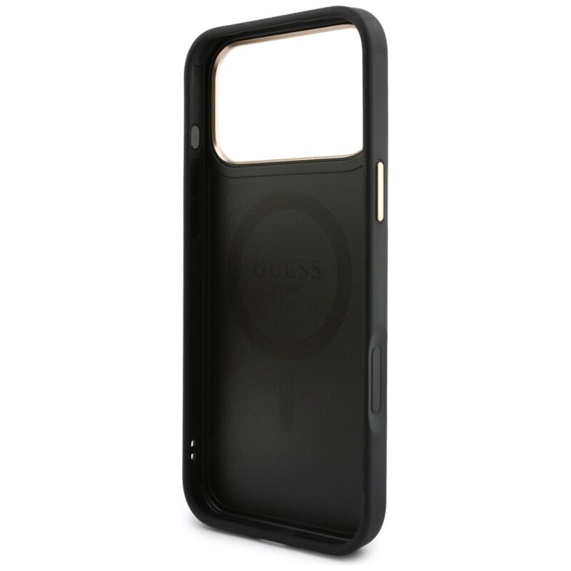 Husa originala Guess iPhone 18 Pro Hardcase 4G Cardslot MagSafe, negru, GUBPHCP18LP4SM44CK