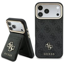 Husa originala Guess iPhone 17 Pro Hardcase 4G Cardslot MagSafe, negru, GUBPHCP18LP4SM44CK