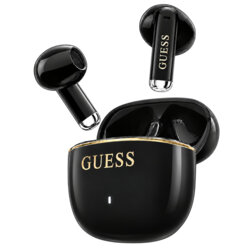 Casti Bluetooth Guess Glossy Gold Line Classic, negru, GUTWSG3HGECK