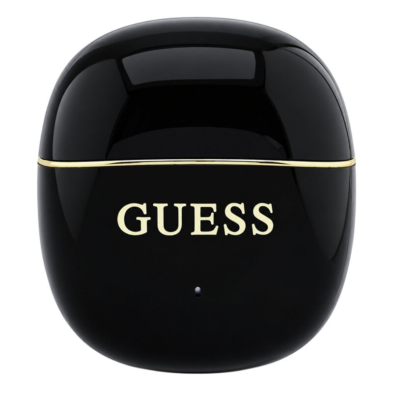 Casti Bluetooth Guess Glossy Gold Line Classic, negru, GUTWSG3HGECK