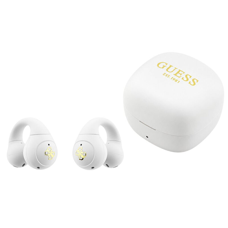 Casti sport Guess Mini Classic, alb, GUTWSW85LEEH