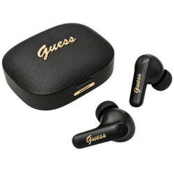 Casti Bluetooth Guess Script Metal Logo, negru, GUTWSX45PGSK