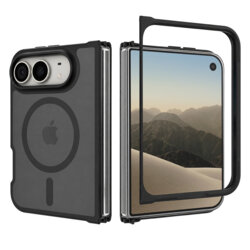 Husa iPhone Duo Techsuit PureFrost MagSafe, negru frost