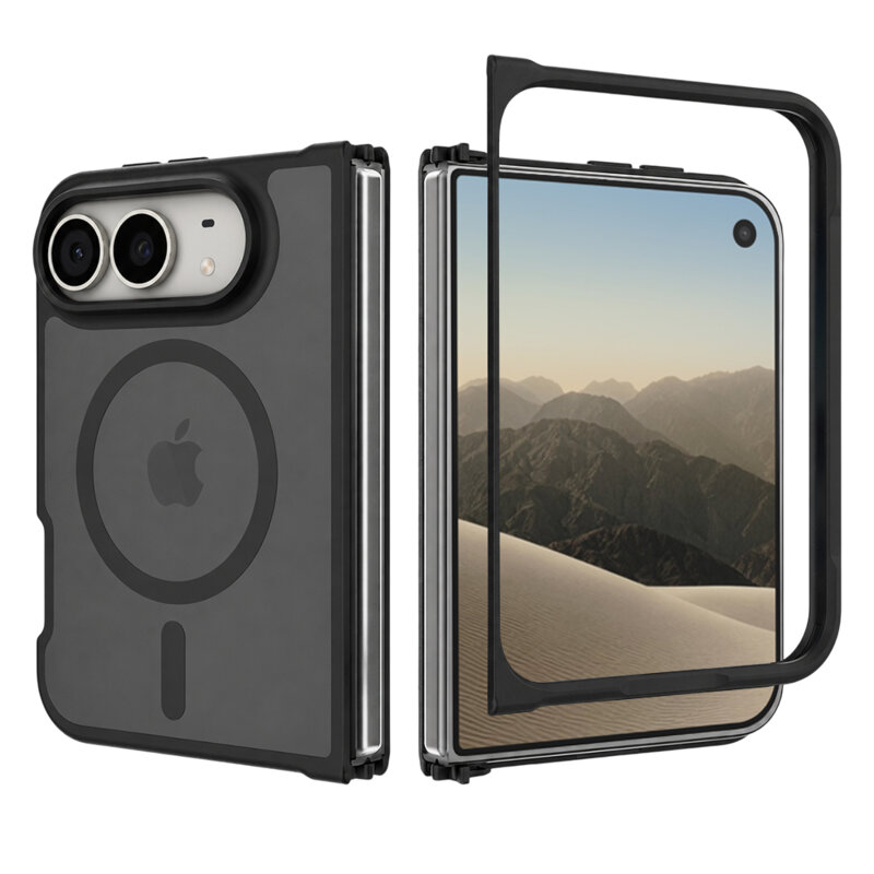 Husa iPhone Duo Techsuit PureFrost MagSafe, negru frost