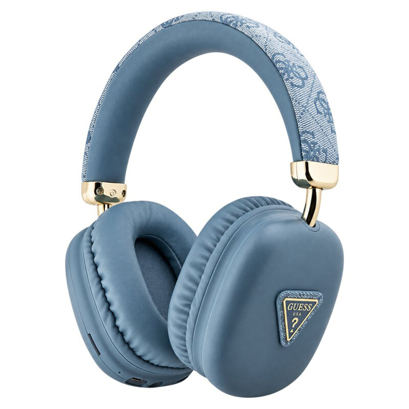 Casti wireless Bluetooth Guess, 400mAh, albastru, GUBHK1P4TPB