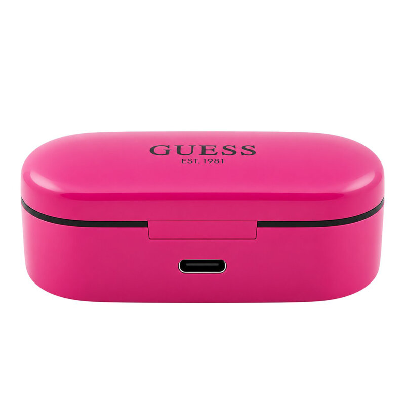 Casti Bluetooth cu afisaj digital Guess, magenta, GUTWST31EM