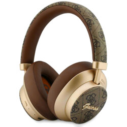 Casti Bluetooth Guess 4G Gold Script Metal, maro, GUBHP83P4CSCMW