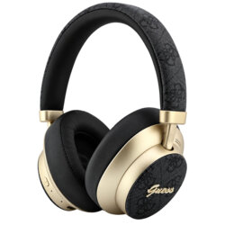 Casti Bluetooth Guess 4G Gold Script Metal, negru, GUBHP83P4CSCMK
