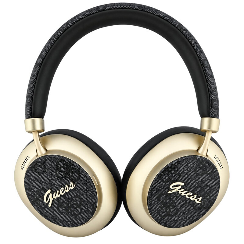Casti Bluetooth Guess 4G Gold Script Metal, negru, GUBHP83P4CSCMK