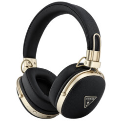 Casti Bluetooth Guess Grained Triangle Logo, negru, GUBHP72PGTCSK