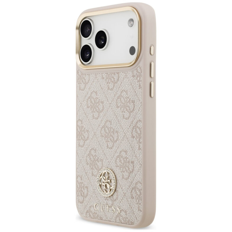 Husa originala Guess iPhone 18 Pro Max Hardcase 4G Strass Logo MagSafe, roz, GUHMP18XP4GRMDEP