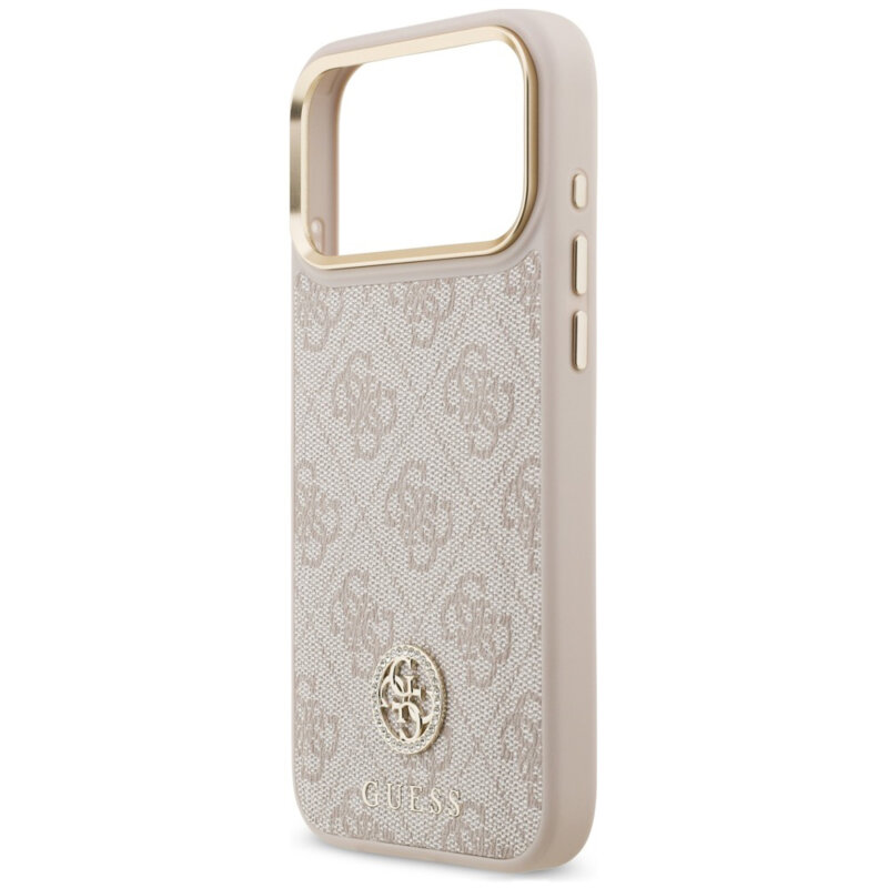 Husa originala Guess iPhone 18 Pro Max Hardcase 4G Strass Logo MagSafe, roz, GUHMP18XP4GRMDEP