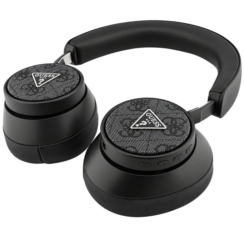 Casti bluetooth over-ear Guess 4G Triangle Logo, negru, GUBHC15PMRTRK