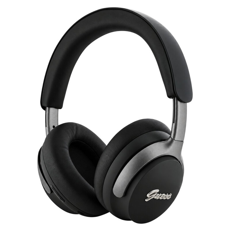 Casti wireless Guess Metal Script Logo, negru, GUBHC22PSFCSMK