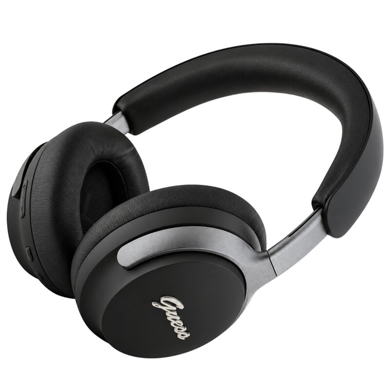 Casti wireless Guess Metal Script Logo, negru, GUBHC22PSFCSMK