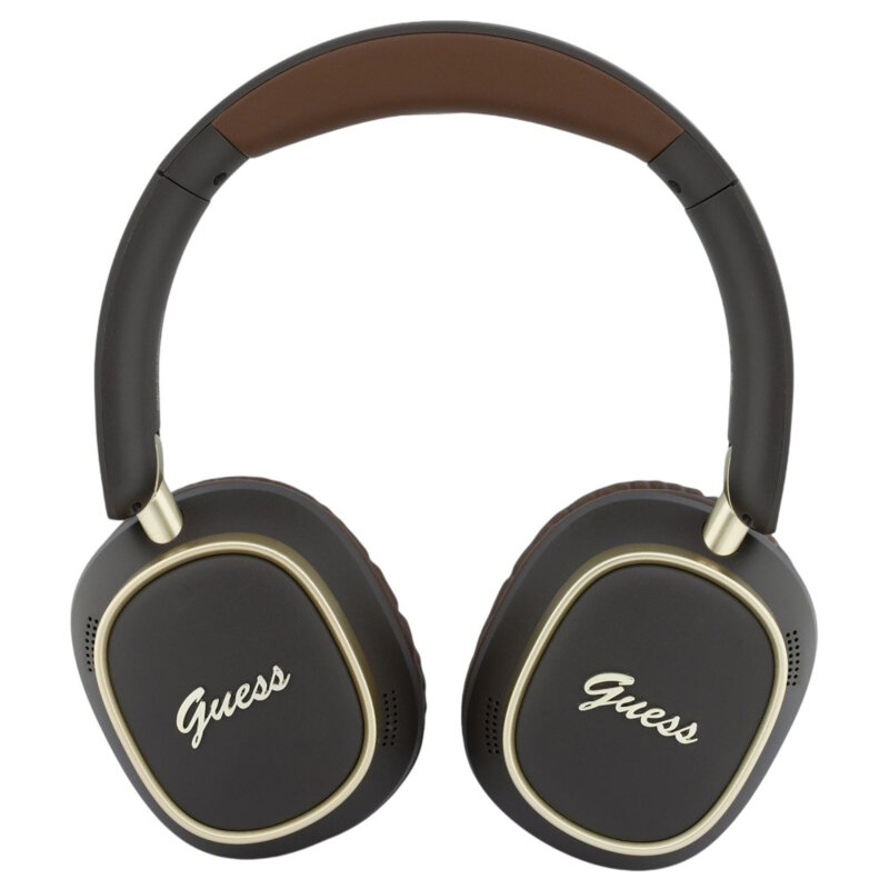 Casti Bluetooth Guess Rectangle Metal Script, maro, GUBHV28HGCSMW