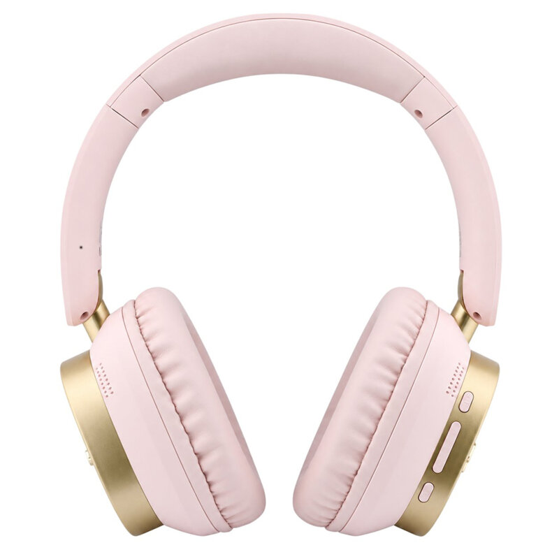 Casti Bluetooth Guess Rectangle Metal Script, roz, GUBHV28HGCSMP