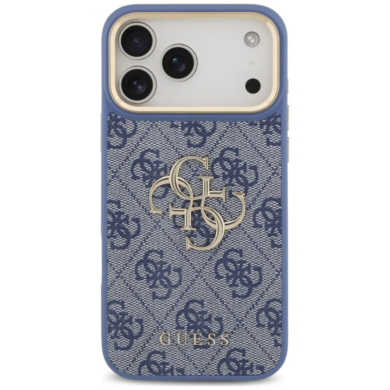 Husa originala Guess iPhone 18 Pro Max Big 4G Classic Logo & Big Strap Metal Buttons, albastru, GUHCP18XP4G4BCSB