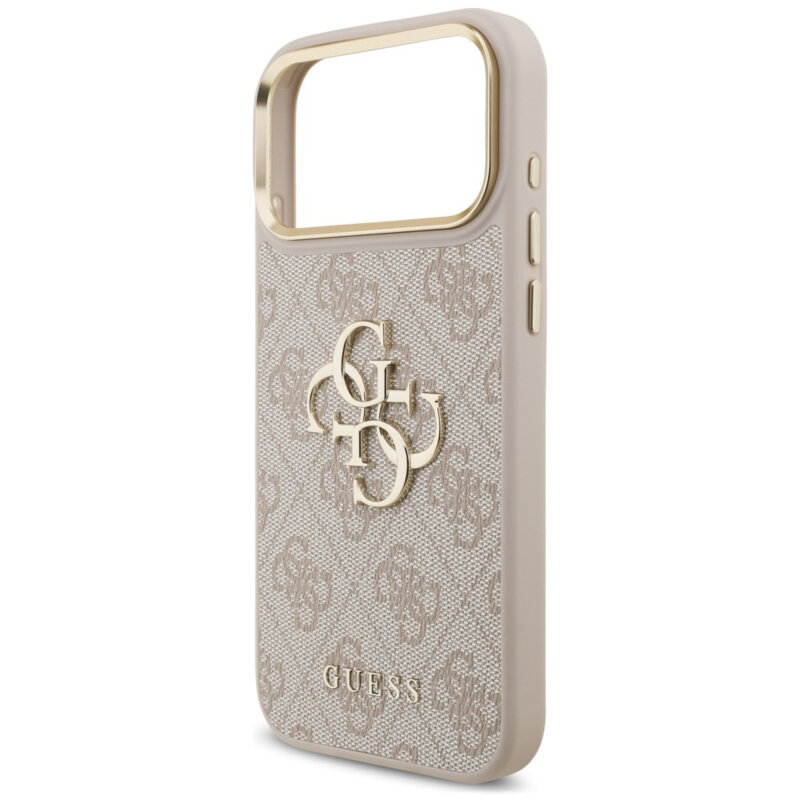 Husa originala Guess iPhone 18 Pro Max Big 4G Classic Logo & Big Strap Metal Buttons, roz, GUHCP18XP4G4BCSP