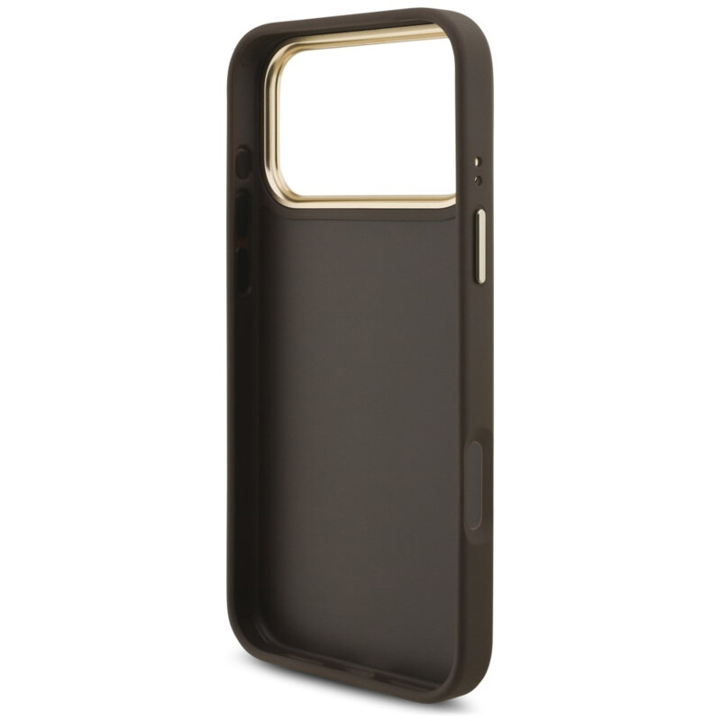 Husa originala Guess iPhone 18 Pro Max Big 4G Classic Logo & Big Strap Metal Buttons, maro, GUHCP18XP4G4BCSW