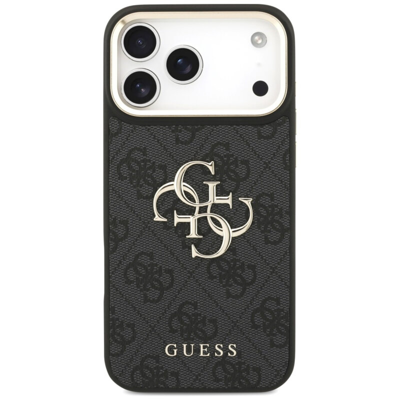 Husa originala Guess iPhone 18 Pro Max Big 4G Classic Logo & Big Strap Metal Buttons, negru, GUHCP18XP4G4BCSK