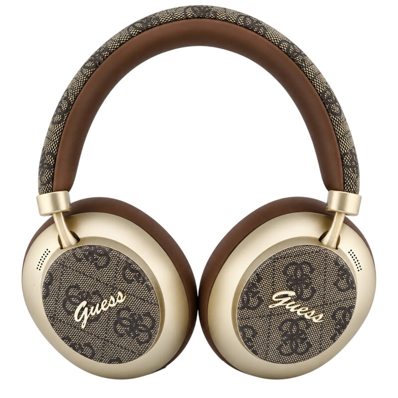 Casti Bluetooth Guess 4G Gold Script Metal, maro, GUBHP83P4CSCMW