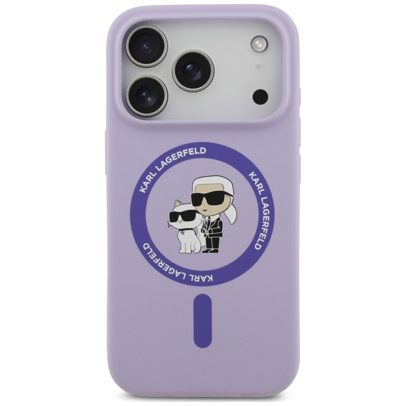 Husa Karl Lagerfeld iPhone 18 Pro Max Silicone KC Body Ring MagSafe, mov, KLHMP18XSCMKCRHU