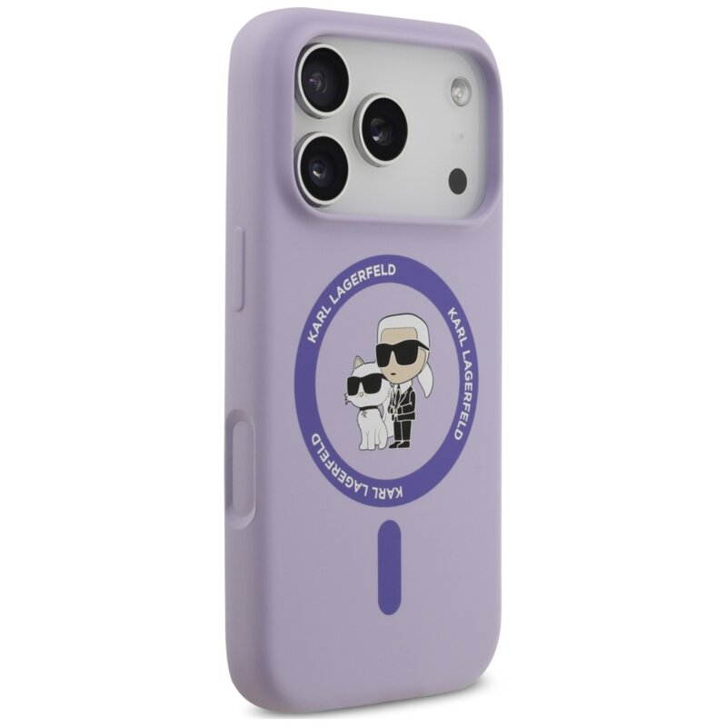 Husa Karl Lagerfeld iPhone 18 Pro Max Silicone KC Body Ring MagSafe, mov, KLHMP18XSCMKCRHU