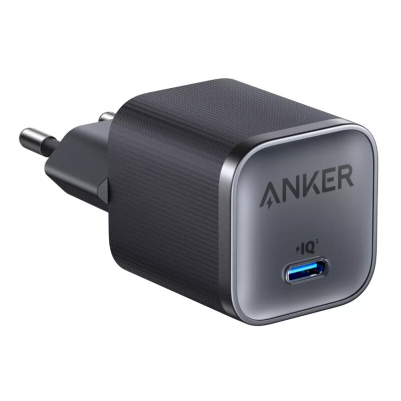 Incarcator de priza GaN, USB-C, 45W, Anker Nano, negru