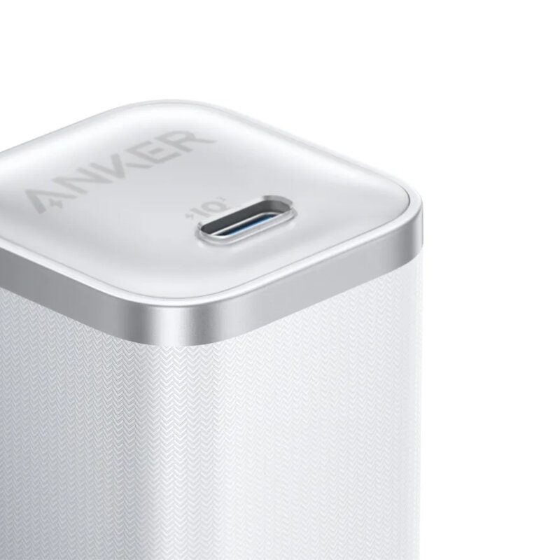 Incarcator de priza GaN, USB-C, 45W, Anker Nano, alb