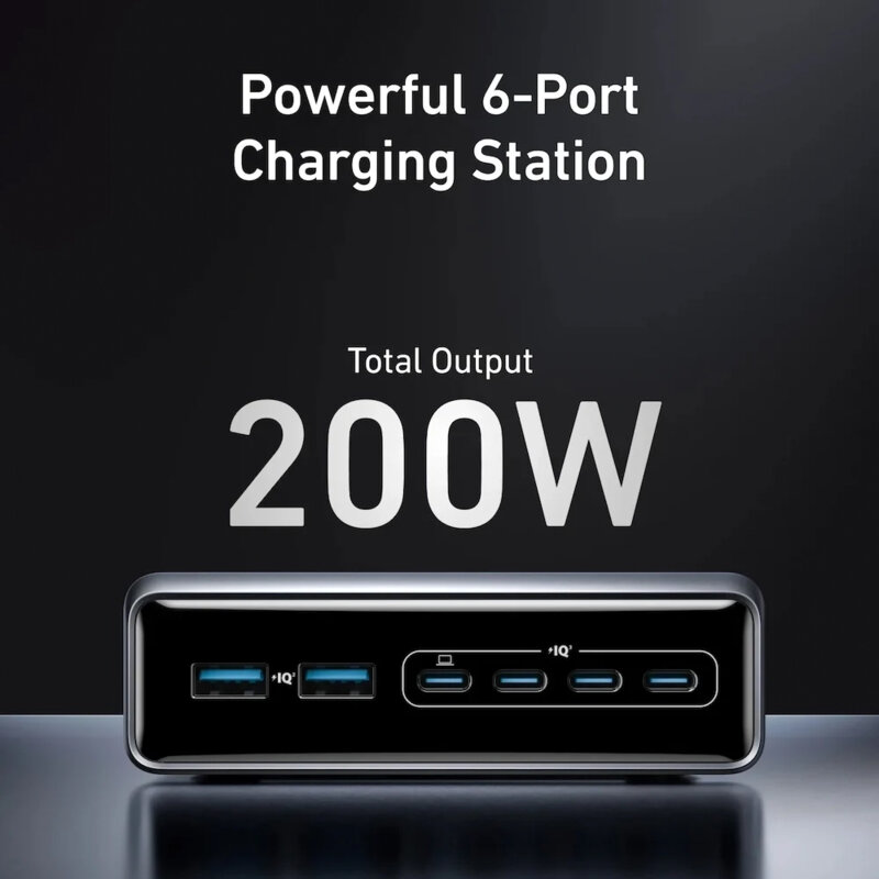 Statie incarcare GaN Super Fast Charge 200W Anker Prime, negru