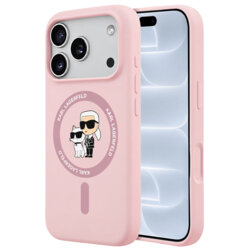 Husa Karl Lagerfeld iPhone 18 Pro Silicone KC Body Ring MagSafe, roz, KLHMP18LSCMKCRHP