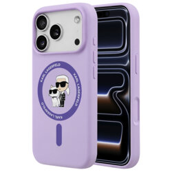 Husa Karl Lagerfeld iPhone 17 Pro Silicone KC Body Ring MagSafe, mov, KLHMP18LSCMKCRHU