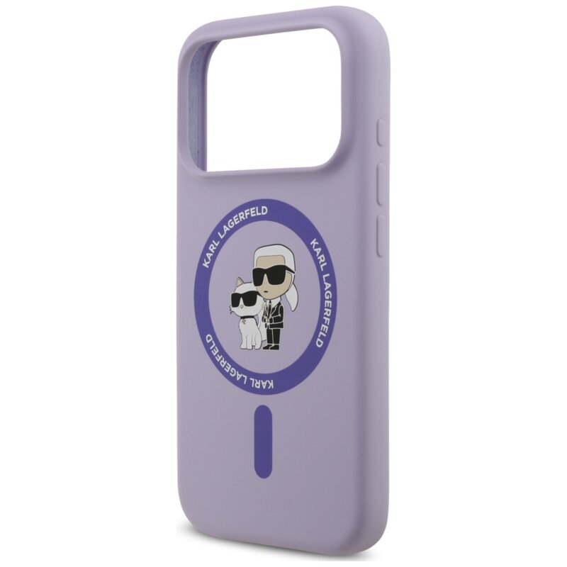 Husa Karl Lagerfeld iPhone 17 Pro Silicone KC Body Ring MagSafe, mov, KLHMP18LSCMKCRHU