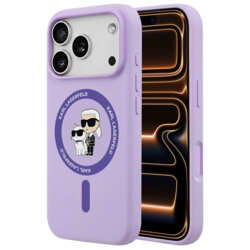 Husa Karl Lagerfeld iPhone 17 Pro Max Silicone KC Body Ring MagSafe, mov, KLHMP18XSCMKCRHU