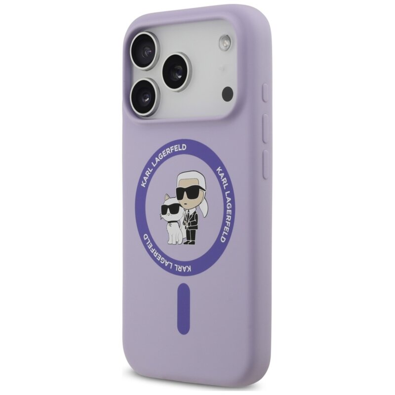 Husa Karl Lagerfeld iPhone 17 Pro Max Silicone KC Body Ring MagSafe, mov, KLHMP18XSCMKCRHU