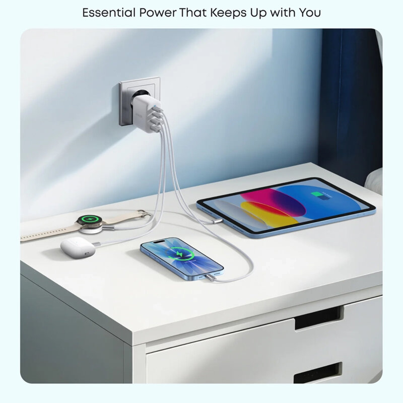 Incarcator retea Fast Charge 50W Anker Zolo, USB, USB-C, alb