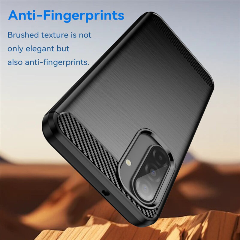 Husa Samsung Galaxy A18 4G Techsuit Carbon Silicone, negru