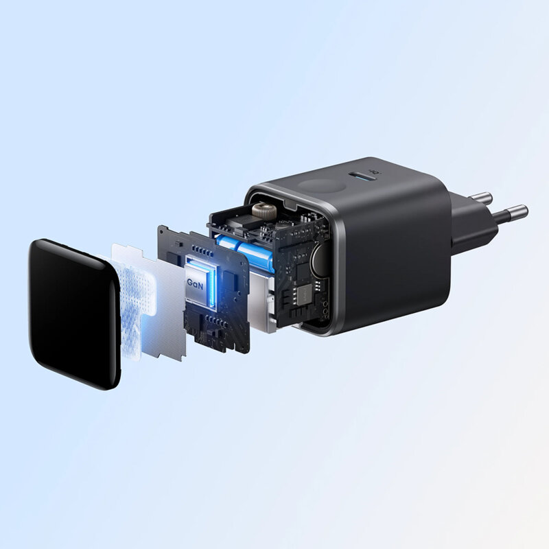 Incarcator tip C cu afisaj color, 2 moduri, 45W Anker Nano, alb