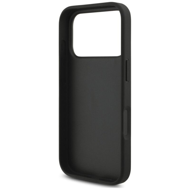 Husa originala iPhone 17 Pro Karl Lagerfeld Saffiano Mono Patch Choupette, negru, KLHCP18LSAKHPCK