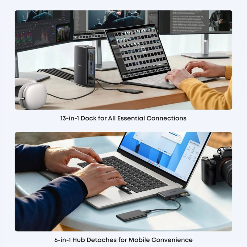 Hub 13-in-1 Anker Nano, negru, A83C3311