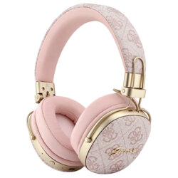 Casti Bluetooth Guess Metal 4G Script Logo, roz, GUBHP72P4SMDP