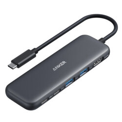 Hub ultra slim 5in1 Type-C, HDMI, 4K Anker 332, negru