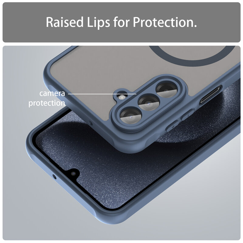 Husa Samsung Galaxy A18 4G Techsuit HaloFrost II MagSafe, bleumarin