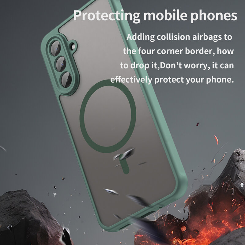 Husa Samsung Galaxy A18 4G Techsuit HaloFrost II MagSafe, verde